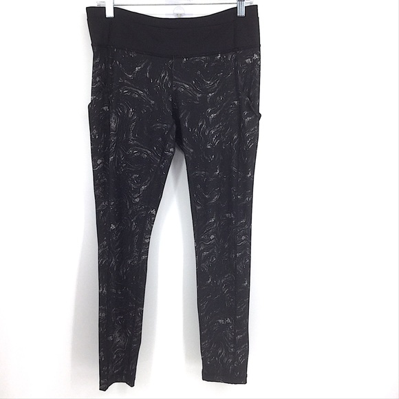 Lululemon Speed Tight Arsenal Gray Black Leggings - Picture 3 of 5